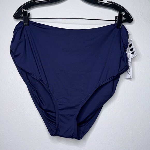 Anne Cole Women's Side Shirred High Waist
Bikini Bottom Size 22W - Picture 3 of 10